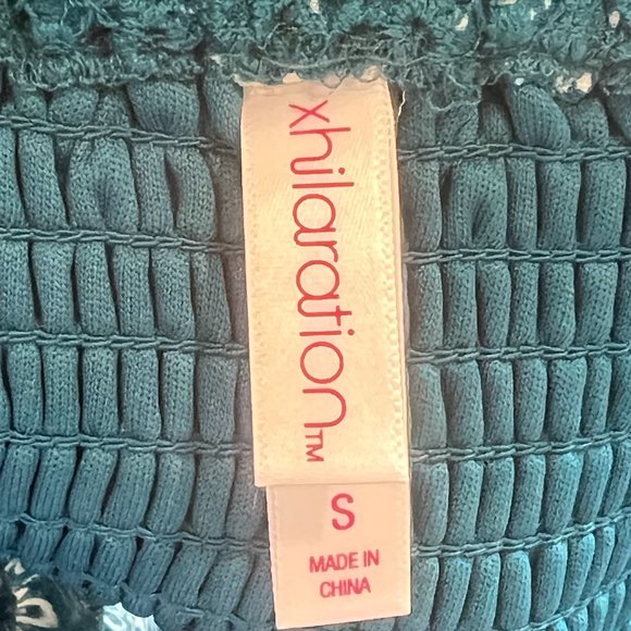 Xhilaration Teal Floral Bra Cup Dress Size S NWT - Picture 6 of 7